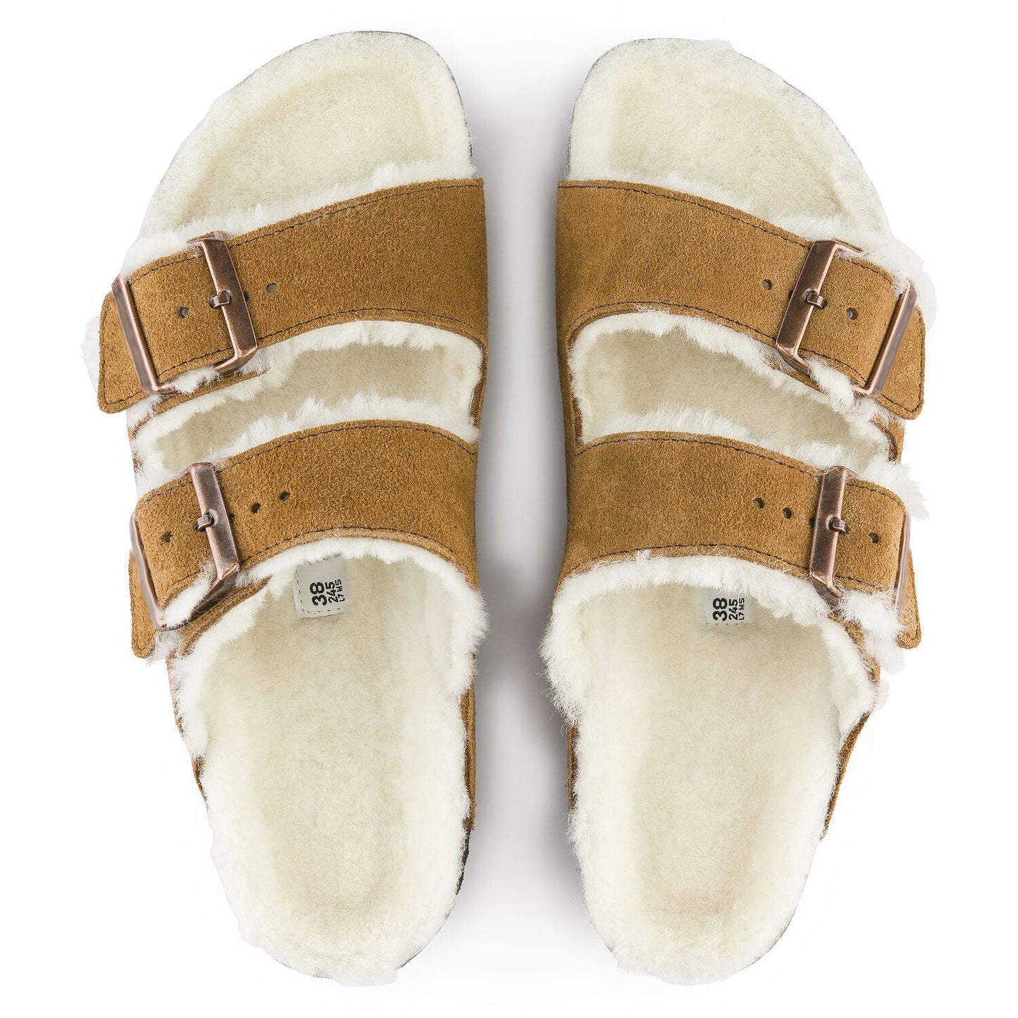 Two-Strap comfort Shearling | Suede | Mink