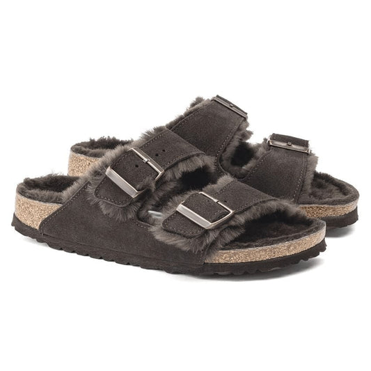 Two-Strap comfort Shearling | Suede | Mocha