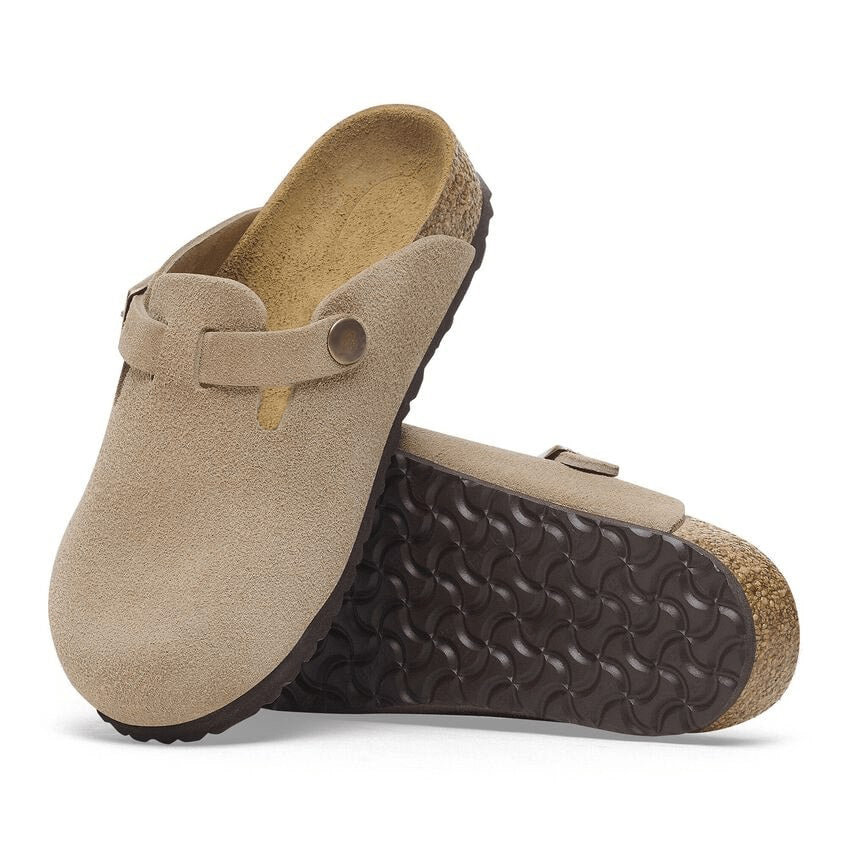 Closed-Toe cork slides | Kids | Suede | Taupe