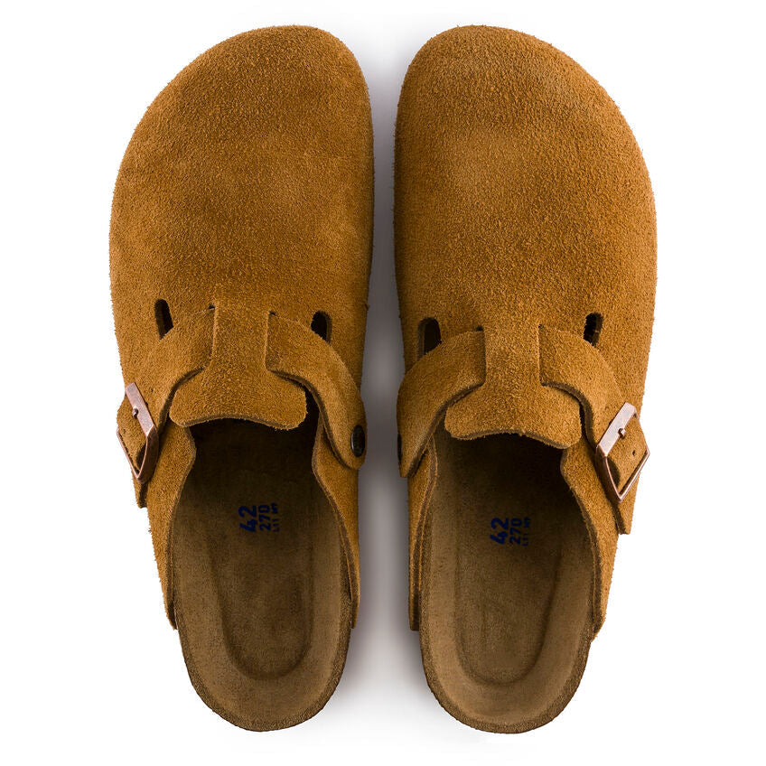 Closed-Toe cork slides | Soft Footbed | Suede | Mink