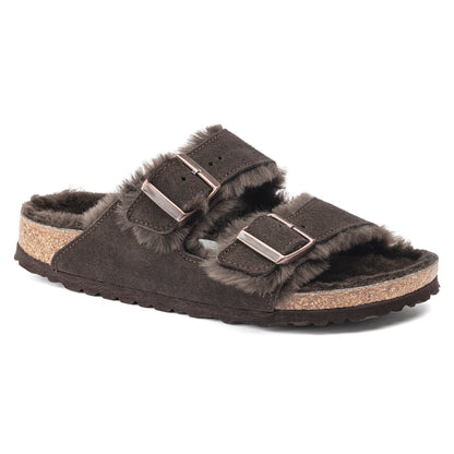 Two-Strap comfort Shearling | Suede | Mocha