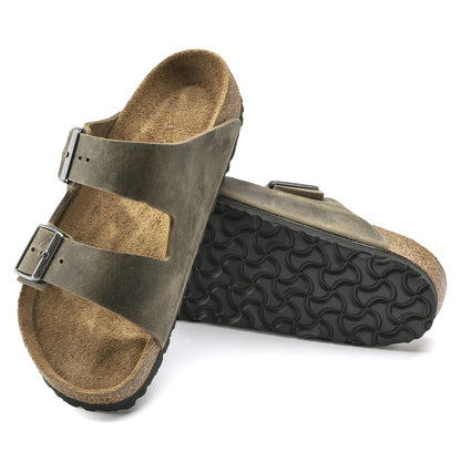 Two-Strap comfort | Soft Footbed | Oiled Leather | Faded Khaki