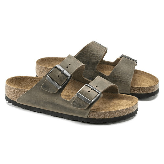 Two-Strap comfort | Soft Footbed | Oiled Leather | Faded Khaki