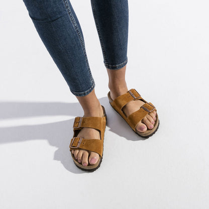 Two-Strap comfort | Soft Footbed | Suede | Mink