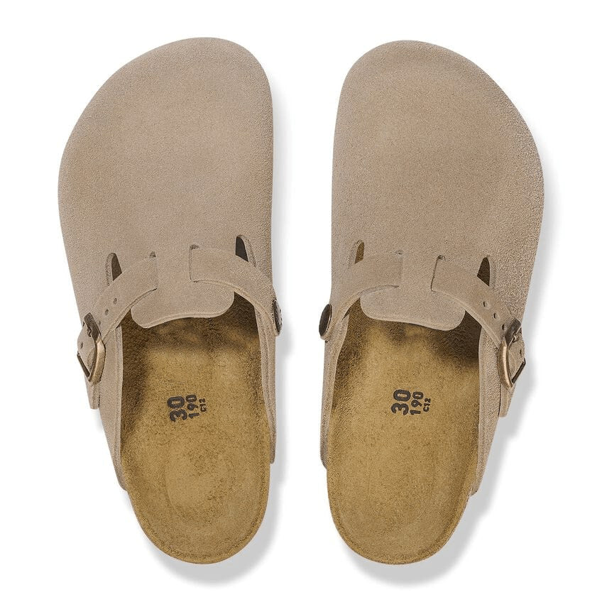 Closed-Toe cork slides | Kids | Suede | Taupe