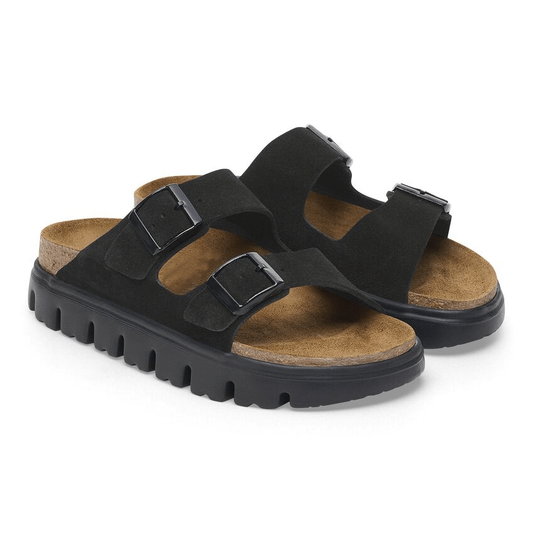 Two-Strap comfort Chunky | Suede | Black/Black