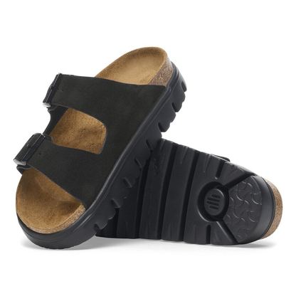 Two-Strap comfort Chunky | Suede | Black/Black