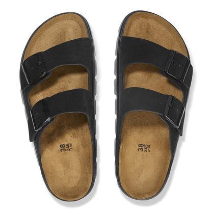 Two-Strap comfort Chunky | Suede | Black/Black