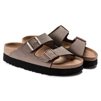 Two-Strap comfort Platform | Vegan | Birkibuc | Mocha