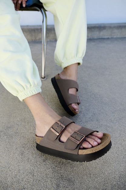 Two-Strap comfort Platform | Vegan | Birkibuc | Mocha