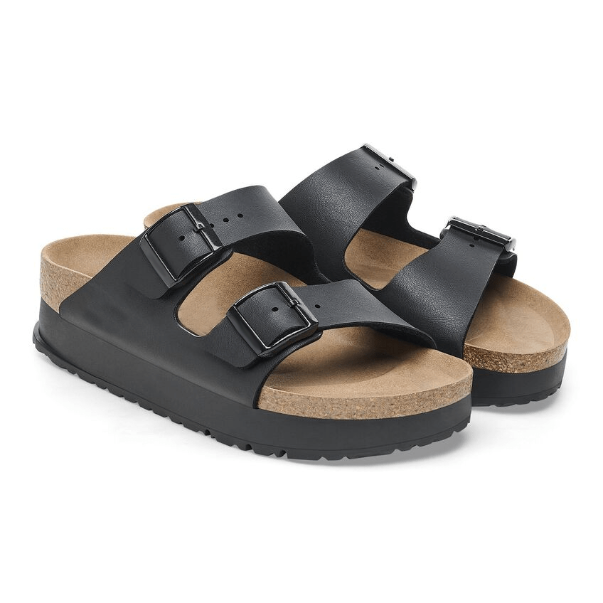 Two-Strap comfort Platform | Vegan | Black