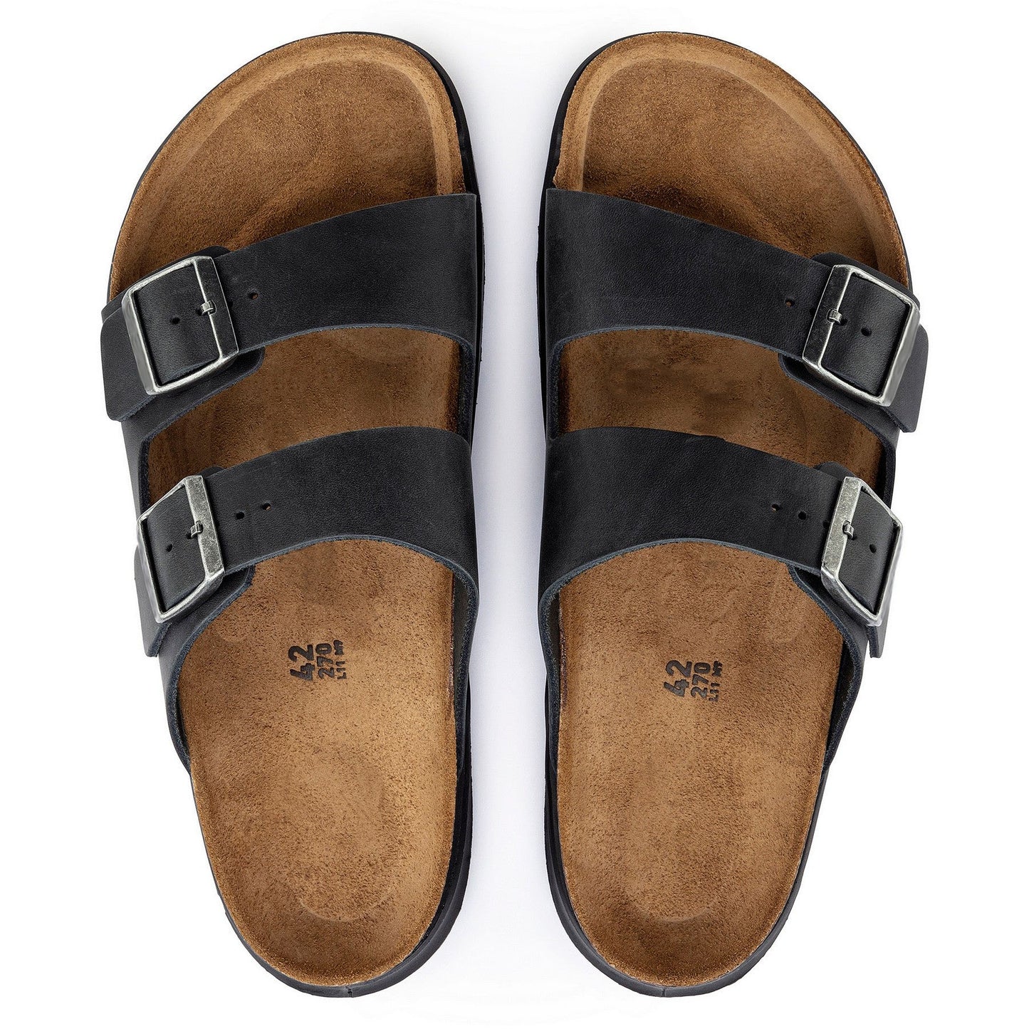 Two-Strap comfort Rugged | Oiled Leather | Black