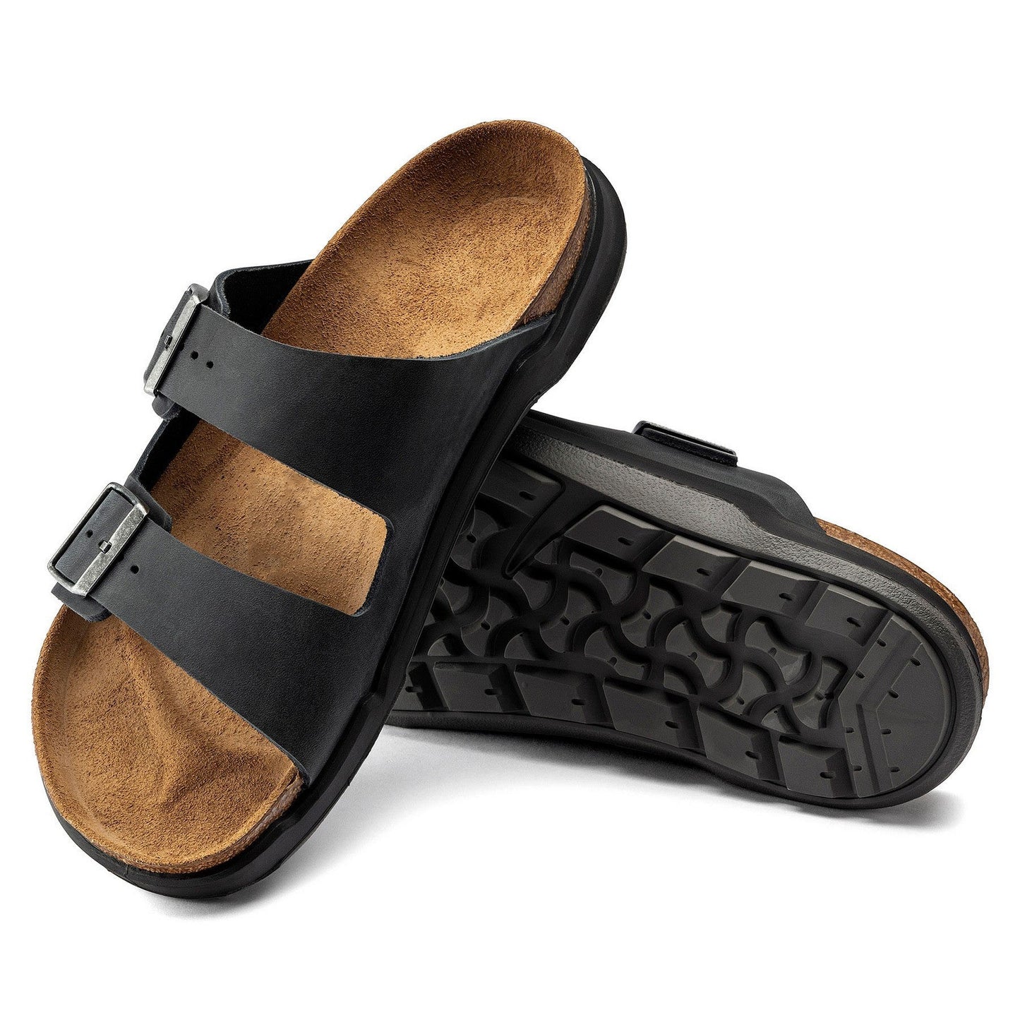 Two-Strap comfort Rugged | Oiled Leather | Black