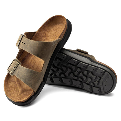 Two-Strap comfort Rugged | Oiled Leather | Faded Khaki