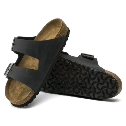 Two-Strap comfort | Soft Footbed | Oiled Leather | Black