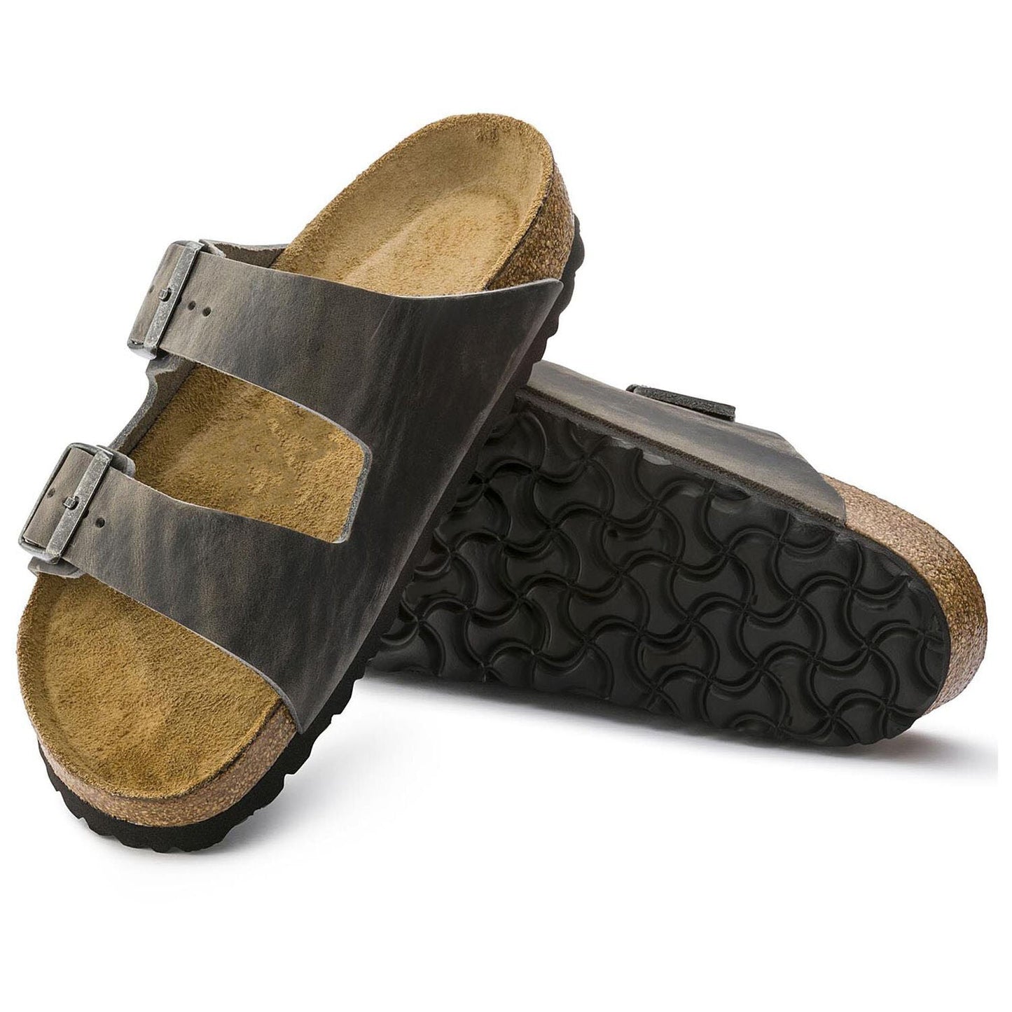 Two-Strap comfort | Soft Footbed | Oiled Leather | Iron