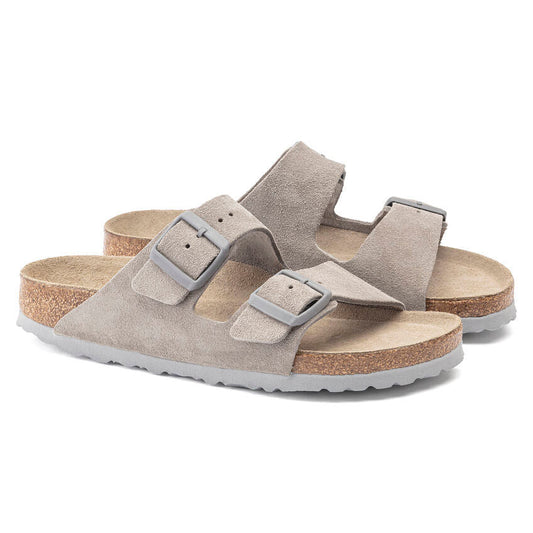 Two-Strap comfort | Soft Footbed | Suede | Stone Coin