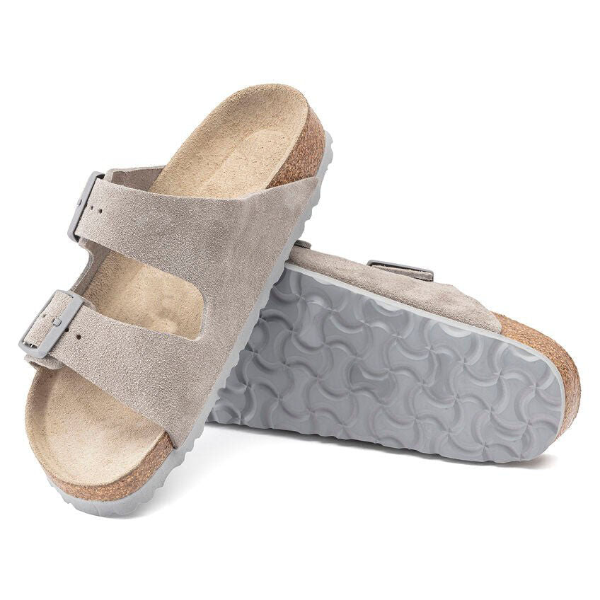 Two-Strap comfort | Soft Footbed | Suede | Stone Coin