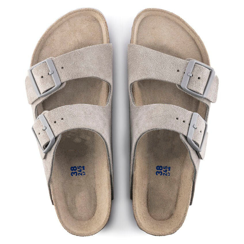 Two-Strap comfort | Soft Footbed | Suede | Stone Coin